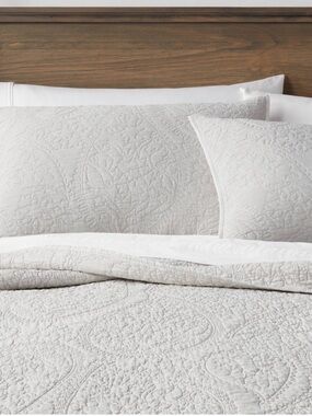 Opal House Garment Dyed Dark Gray Standard Sham